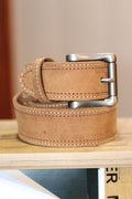Suede Brown Leather Belt – 1.5 Inches Wide