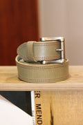 Olive Green Leather Belt – 1.5 Inches Wide